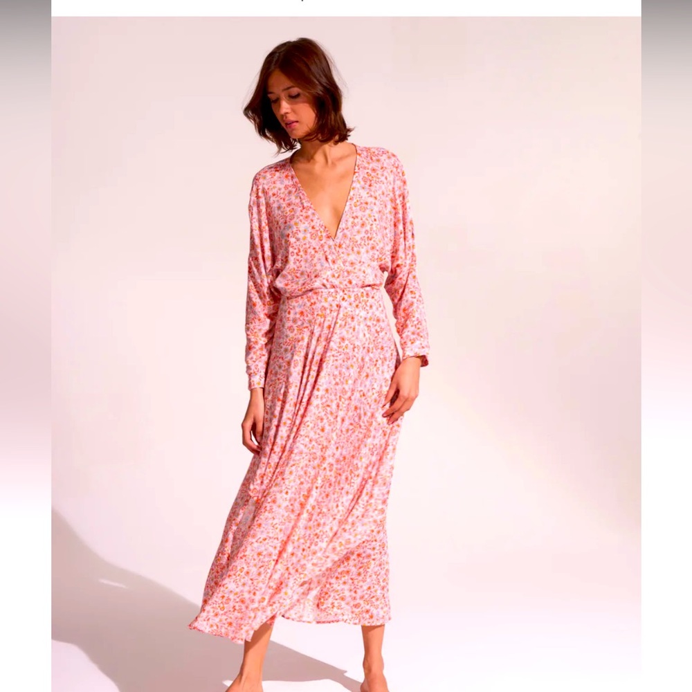 Poupette St Barth Ilona Pink Magnolia Maxi Dress (out of stock) NWT